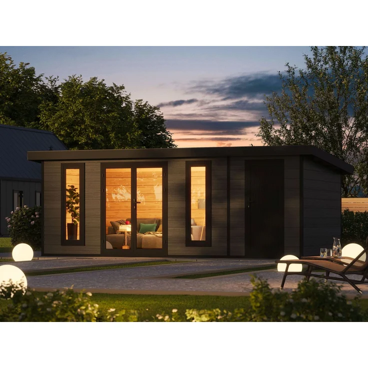 Fjordholz 'Panorama' WPC Gartenhaus, 2-Raum, 18,24 m² – Bild 2