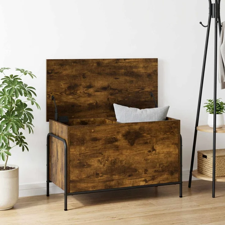 vidaXL Aufbewahrungsbox Räuchereiche 80 x 40 x 49,5 cm Holzwerkstoff 8013676 – Bild 1
