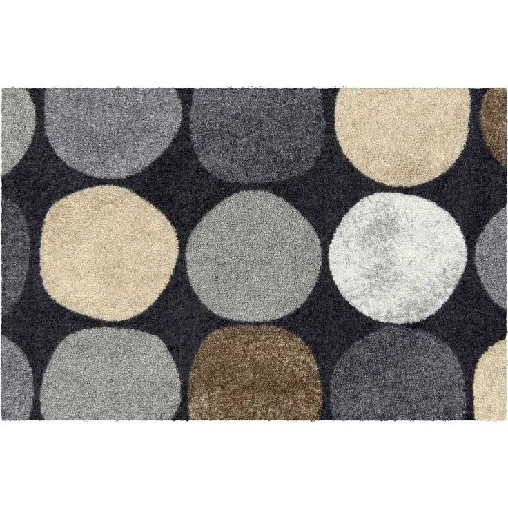 Salonloewe Fußmatte Fußmatte 50x75 Dots pattern city chic grau, Eingangsmatte normal, Höhe: 500 mm