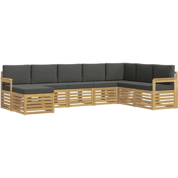 vidaXL Outdoor-Sofagarnitur 8 stk. 8-Sitzer Weiß und Anthrazit 3392302 – Bild 2