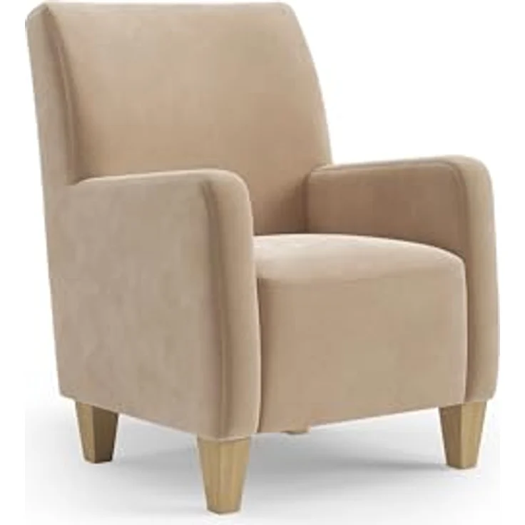 Cavadore Sessel Vida / Polstersessel im trendigen Design / 74 x 93 x 81 / Mikrofaser, Hellbraun-Beige – Bild 2
