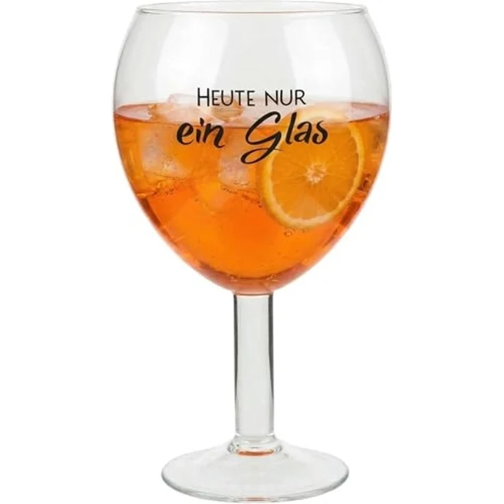 Herz & Heim Weinglas XXL mit Aufdruck - Riesen Weinglas als lustiges Geschenk & Deko, Glas, 3 Liter Fassungsvermögen – Bild 1