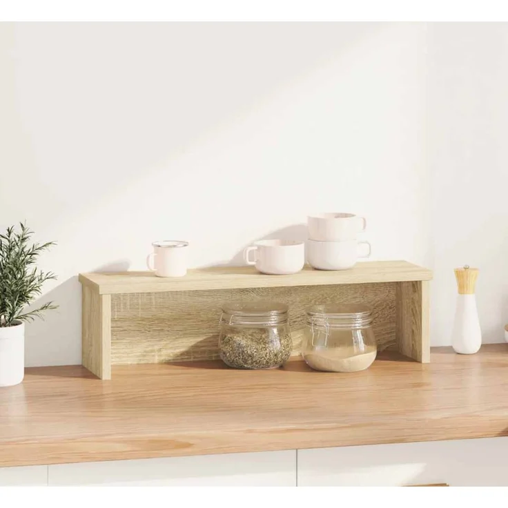 vidaXL Küchenregal Stapelbar Sonoma-Eiche 60x15x16 cm Holzwerkstoff 860503 – Bild 2