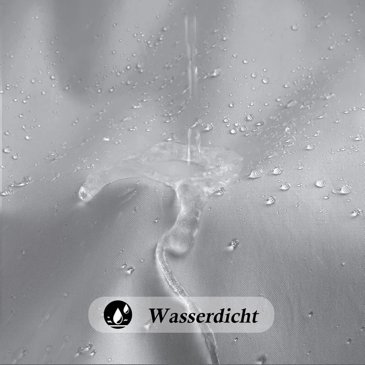 Duschvorhang 100x200 Wasserabweisend Antischimmel Waschbar Grau – Bild 4