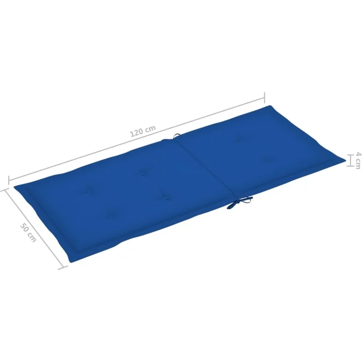 vidaXL Verstellbare Gartenstühle mit Auflagen 8 Stk. Massivholz Teak 3072551 – Bild 2