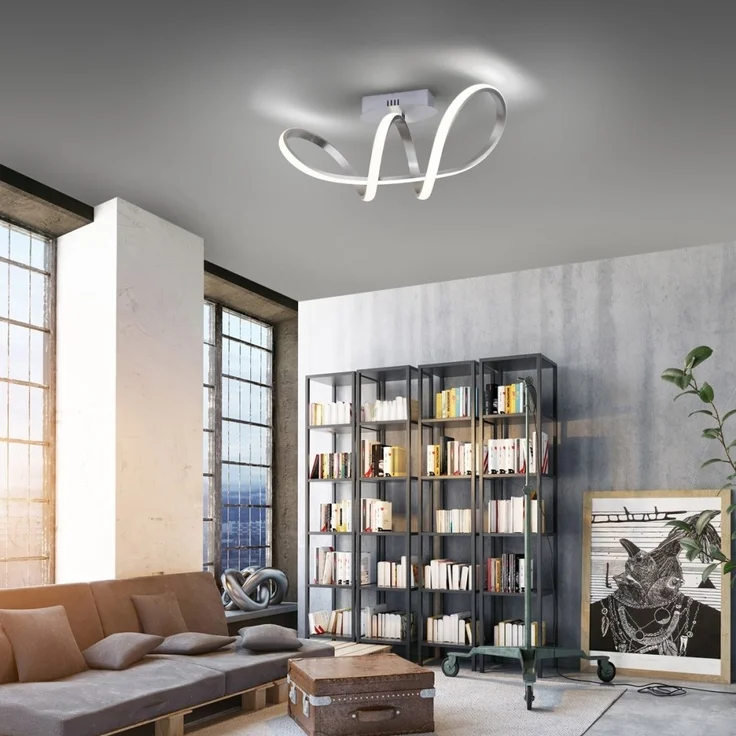 JUST LIGHT 15403-95 MARIA LED Deckenleuchte aluminiumfarben 3-Step Dim 3000K – Bild 3