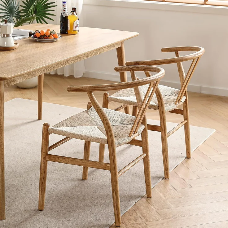 LIM HOME Esszimmerstuhl SW012 (Packung, 1 St), FSC® Massivholzrahmen mit Sitzfläche aus Papierseil – Bild 7
