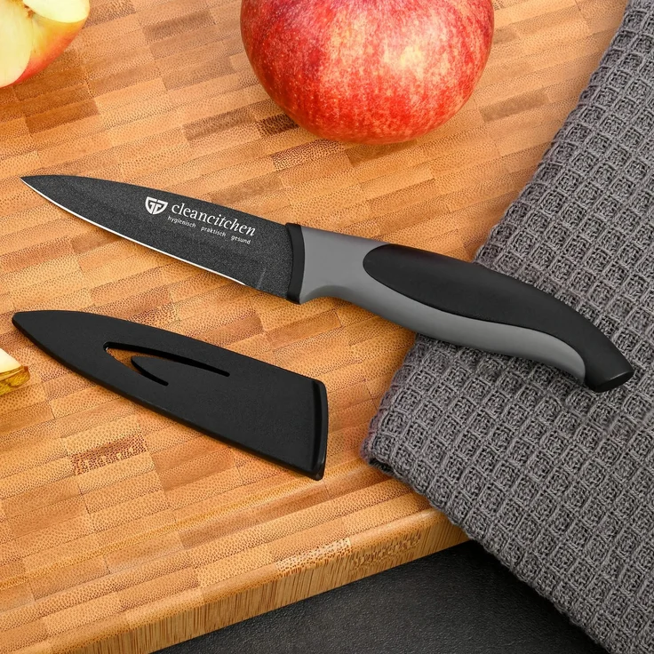 Küchenmesser mit Klingenschutz schwarz C1 – Bild 2
