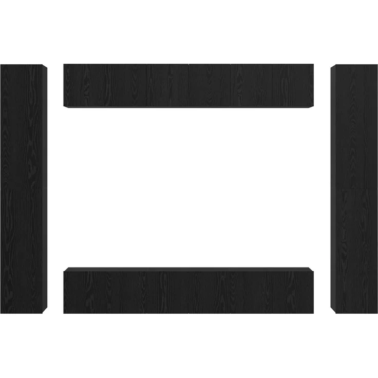 vidaXL TV-Schrankset 10 pcs Schwarz Eichen-Optik Holzwerkstoff 3393151 – Bild 7