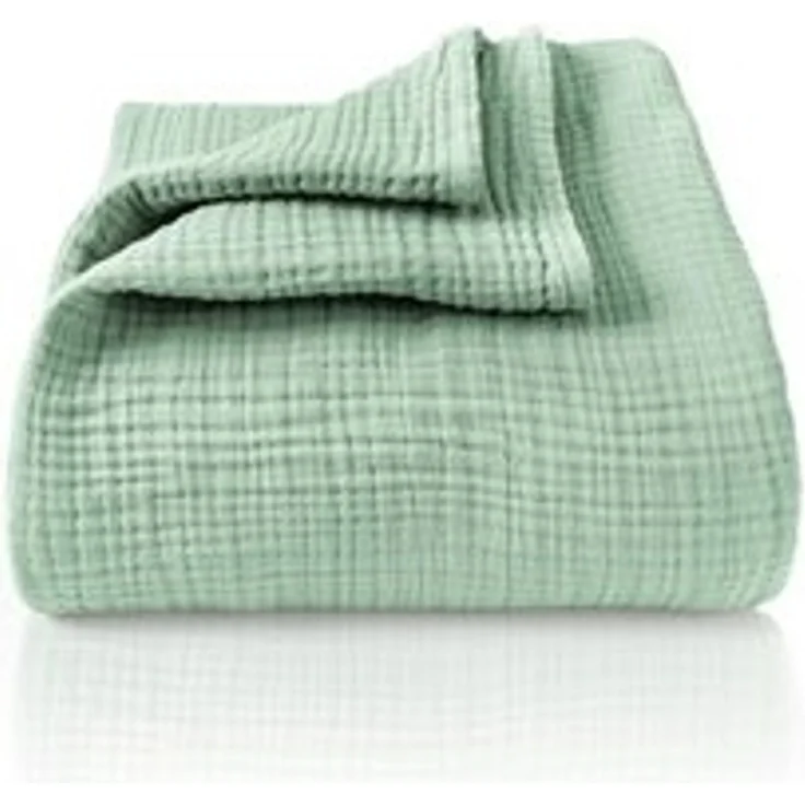 Laynenburg Tagesdecke Musselin aus 100% Baumwolle – Baumwolldecke, Kuscheldecke, Wohndecke als Sommerdecke, Bett-Überwurf, Couch-Überwurf, Sofa-Decke – Bild 6