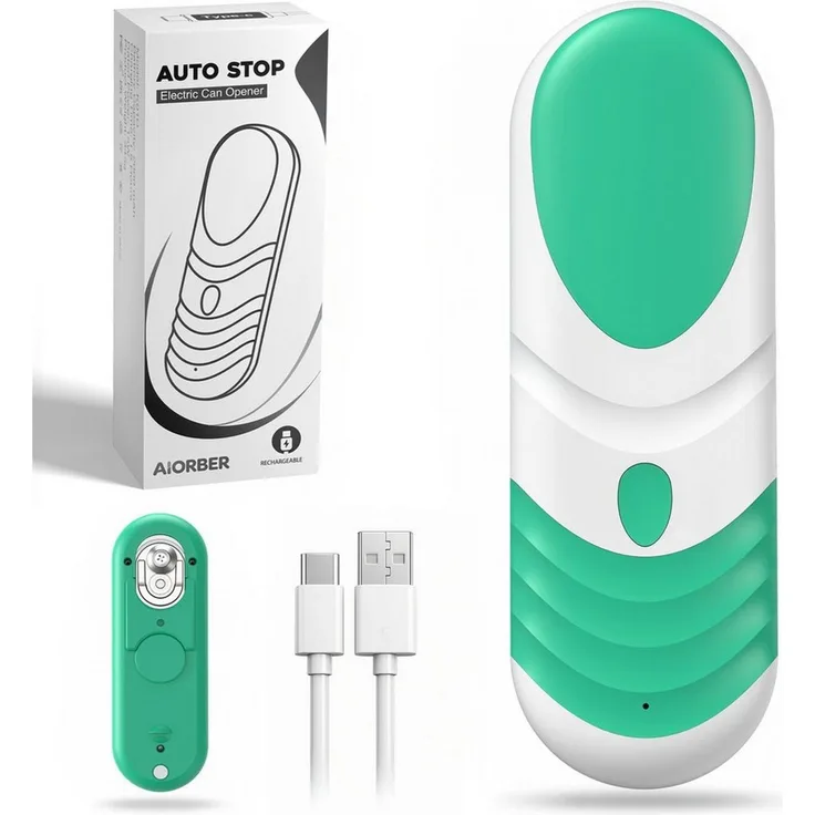 BBWL Elektrischer Dosenöffner freihändig, USB-C wiederaufladbar, für runde/ovale/eckige Dosen, sicher & hygienisch, automatische Abschaltung