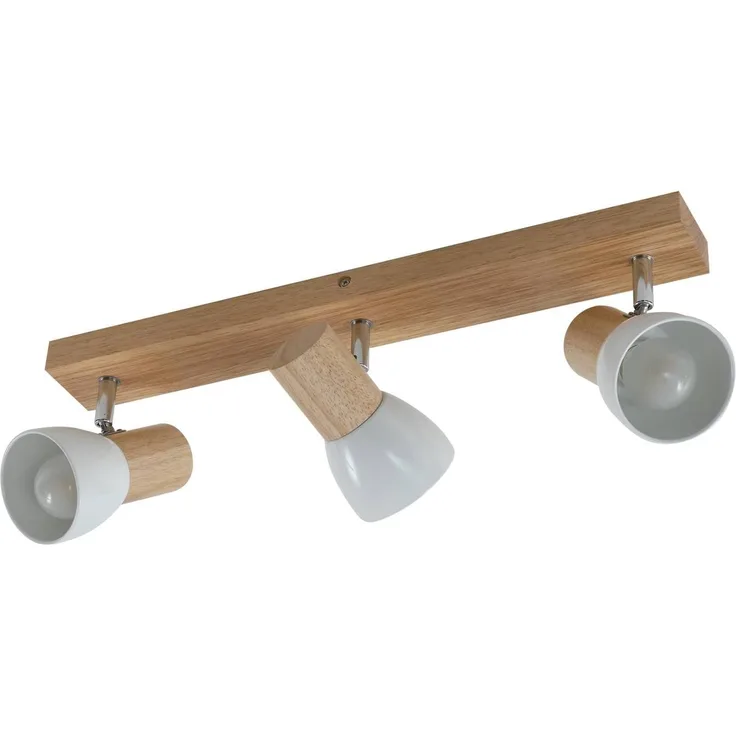 Lindby Deckenstrahler Thorin, Holz IP20, 3 x 40 W