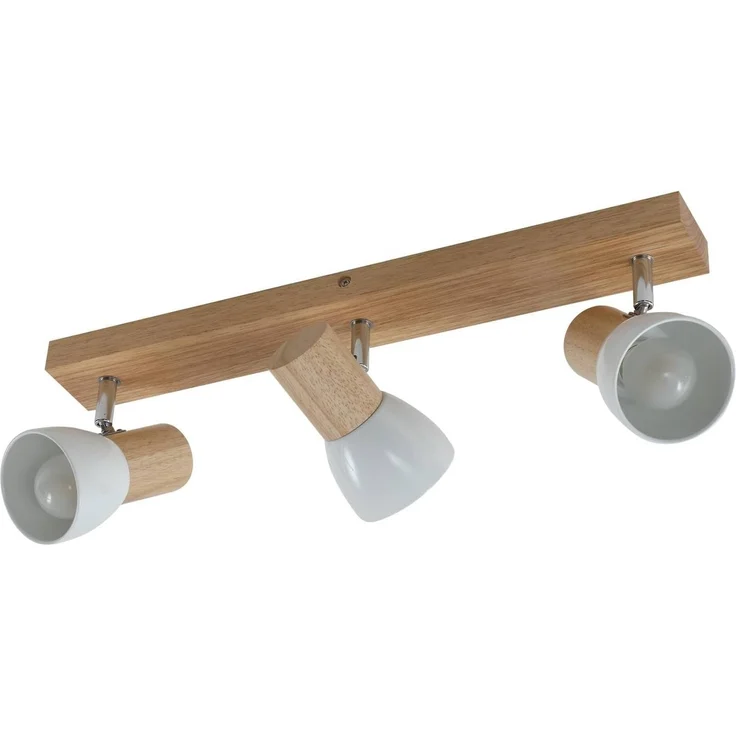 Lindby Deckenstrahler Thorin, Holz IP20, 3 x 40 W – Bild 1