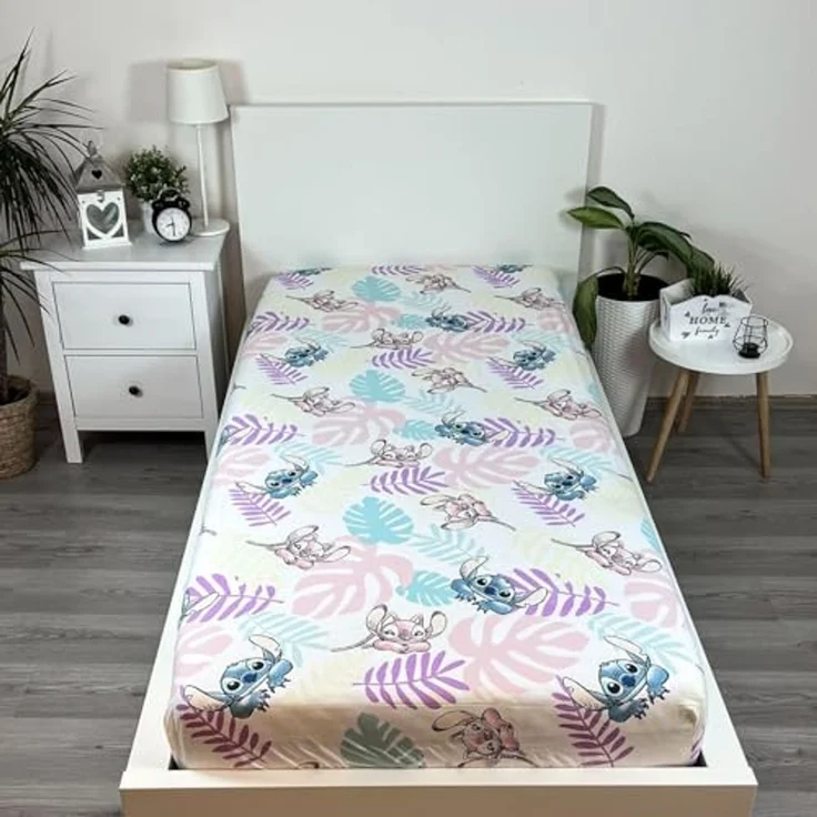 Lilo & Stitch Spannbettlaken 90x200 cm aus 100 % Baumwolle mit 25 cm Steghöhe – Bild 2