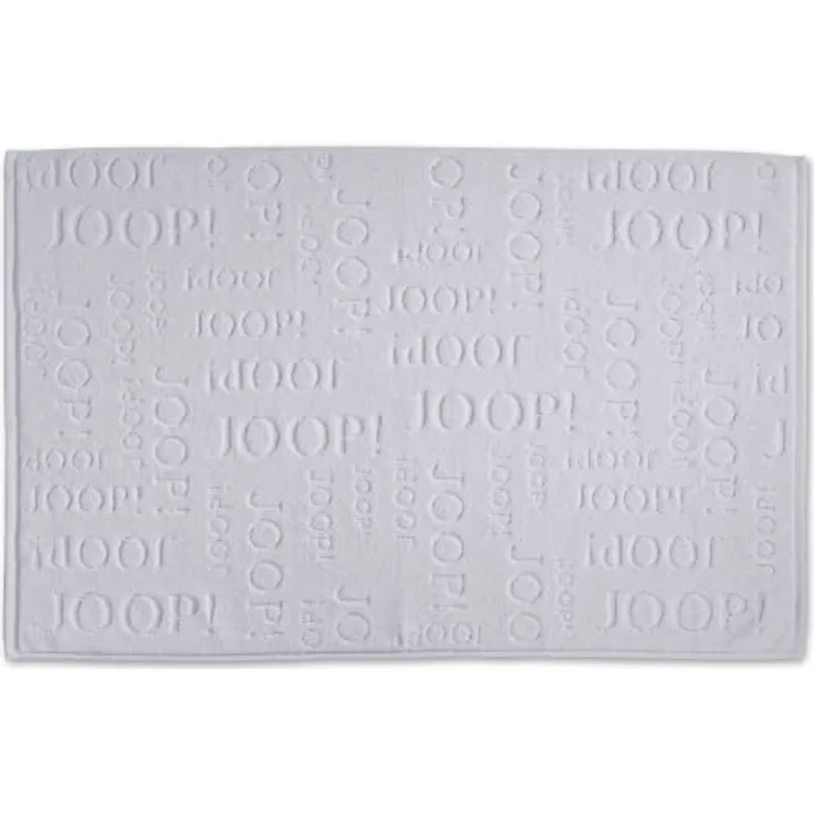 JOOP! Badematte Repeat 74, 100% Baumwolle in silber, saugfähig und pflegeleicht
