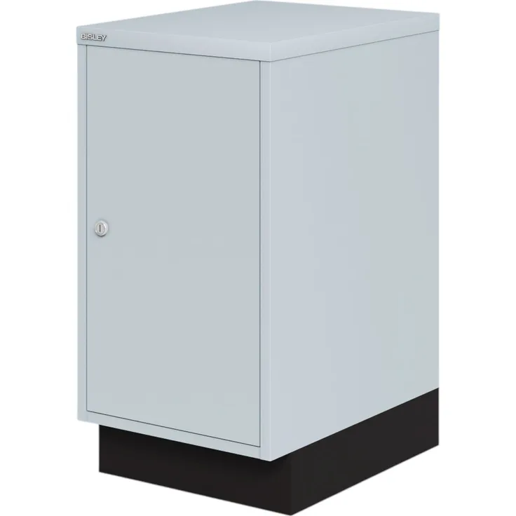 BISLEY Multi Ablageschrank 29er mit Flügeltürenabteil abschließbar in lichtgrau, rechtsseitig öffnend - Schrank Metall Büroschrank Werkzeugschrank Stahlschrank Metallschrank, LS29R-645
