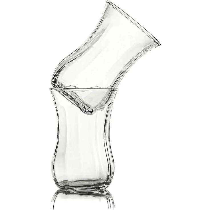 Pasabahce 12er-Set 42021 Türkische Teegläser Teeglas Tee Glas "Optik" 120cc Gläser-Set – Bild 2
