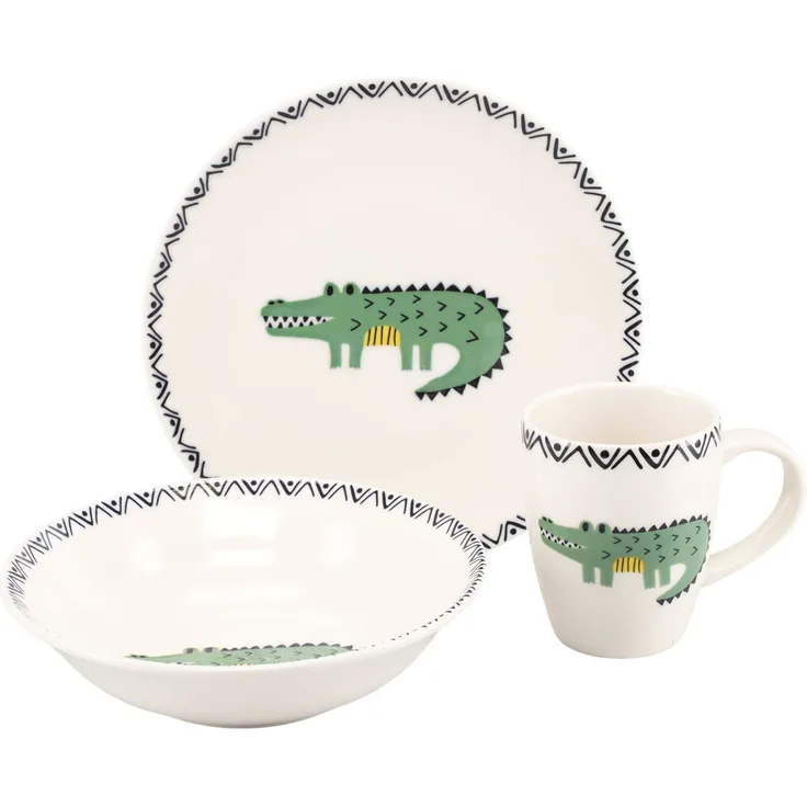 Safari Krokodil, Kinder Set 3-tlg (mo)