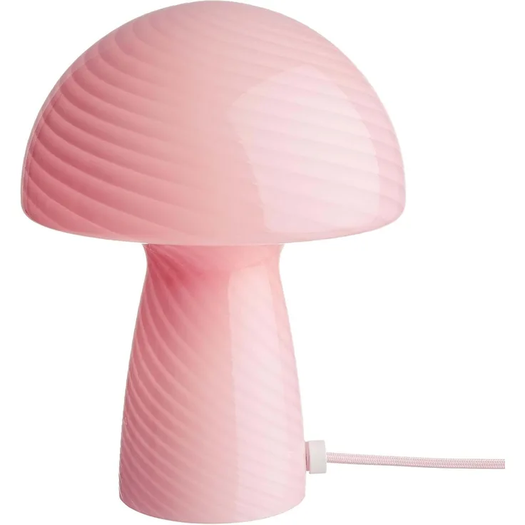 BUTLERS Tischleuchte in Pilzform – Fungi Town – Pilz-Tischlampe aus Glas | Deko-Leuchte für Wohnzimmer Büro Schlafzimmer | Schreibtischlampe Nachttischlampe mit Kabel und Kippschalter E27