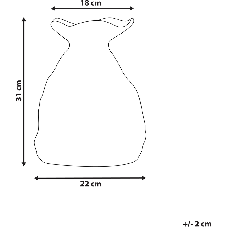 Blumenvase COONTAIL Steinzeug 31 cm Schwarz – Bild 2