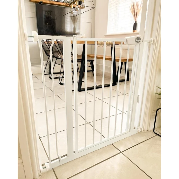 Bettacare Easy Fit Sicherheitsschutzgitter, 75cm - 83cm, Weiß, Treppenschutzgitter mit Druckmontage, Sicherheitsbarriere, Einfache Installation – Bild 2
