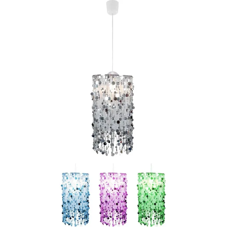 RGB LED Hängeleuchte, silber 27 cm