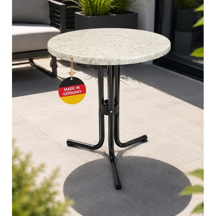 Gardissimo ESPERANZA Gartentisch Klapptisch Topalit-Platte 60cm klappbar weiß/grün