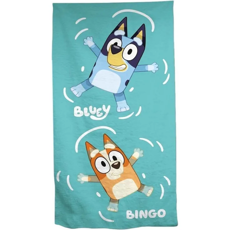 Bluey Kinder Strandtuch – Weiches & schnelltrocknendes Badehandtuch 70x140 cm