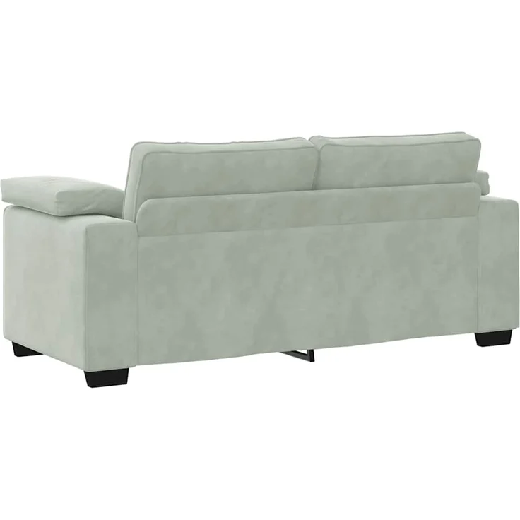 vidaXL Zweisitzer-Sofa Hellgrau 180x77x82 cm Samt 4105267 – Bild 5