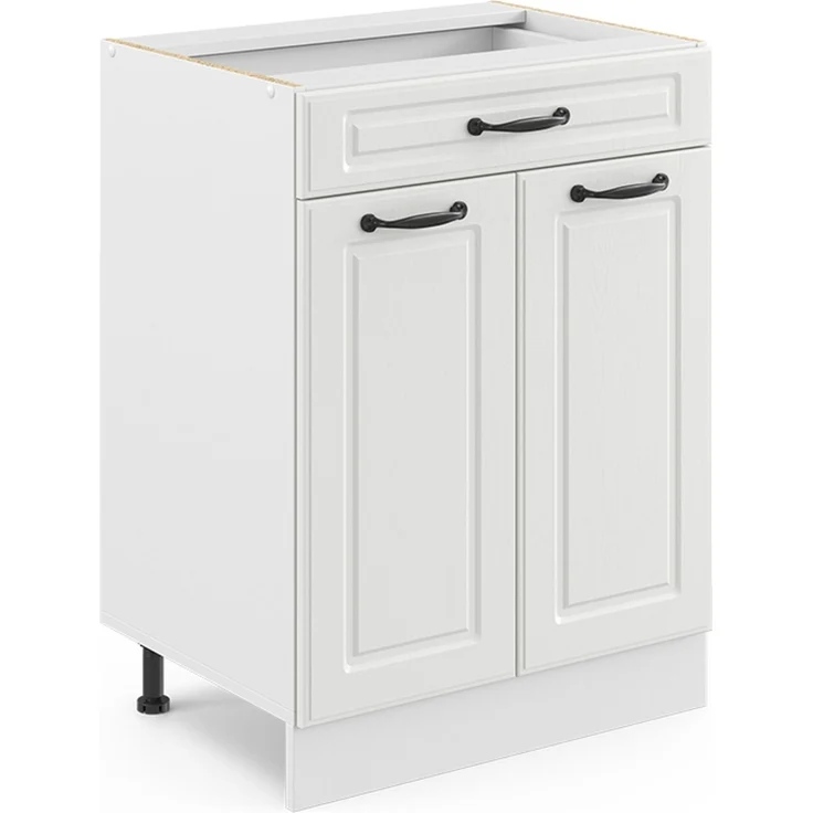 Küchenfront R-Line Weiß Landhaus 59.2 x 70.8 cm Möbelfront für den Schubunterschrank Vicco – Bild 5
