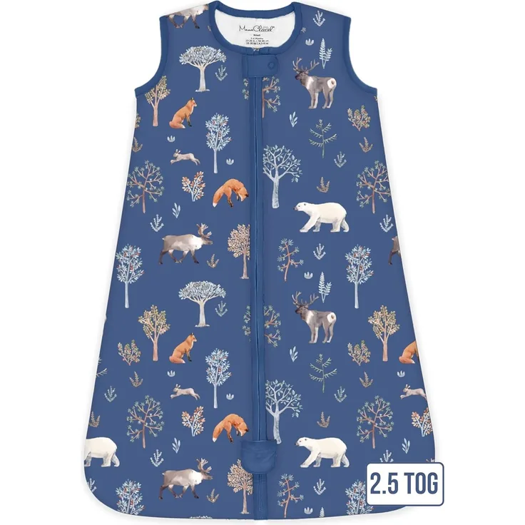 Mama Cheetah Baby Schlafsack 2.5 TOG, Bio-Baumwolle Baby tragbare Decke mit Zwei-Wege-Reißverschluss, Swaddle Übergang Baby Schlafsack für Neugeborene Säugling Kleinkind Junge Mädchen, 0-6 Monate