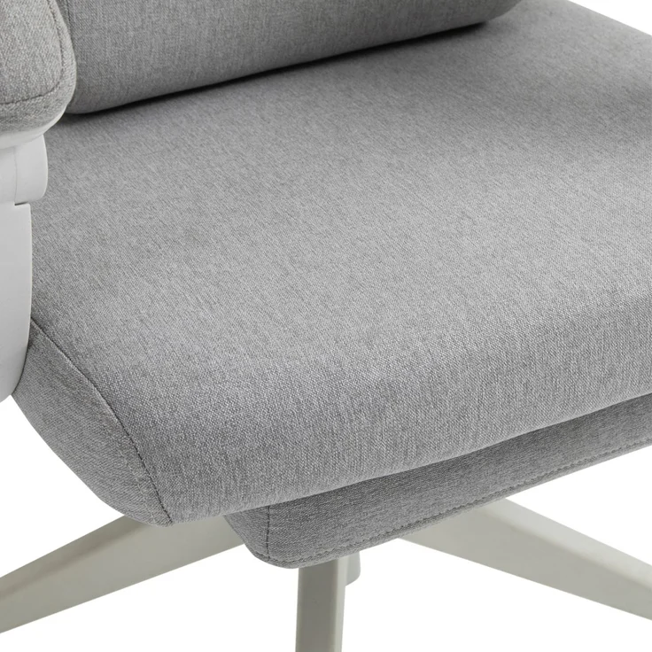 MELAYR, Bürostuhl, Ergonomischer Schreibtischstuhl mit Kopfkissen, Lendenkissen, 62 x 68 x 117 cm, Grau – Bild 3