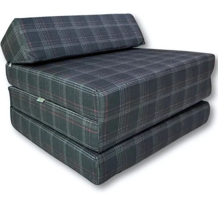 Klappmatratze Klappmatratze Gästematratze Kopfteil VW GTI Muster 200x70x10cm Bezug, FORTISLINE, 10 cm hoch, (Set), Bezug Waschbar – Bild 4