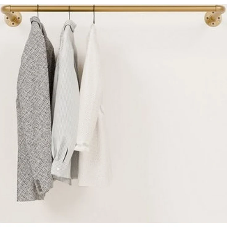 pamo. design Garderobenständer FINN, (Garderobe Flur schmal), offene Kleiderstange zur Wandmontage im industrial Design – Bild 4