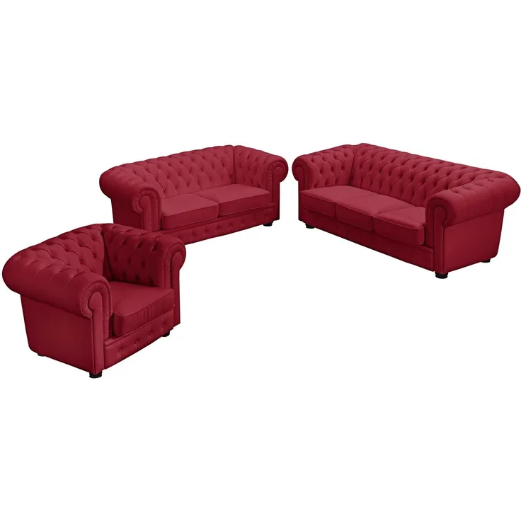 Bridgeport Sessel pigmentiertes Nappalader Rot Buche Nussbaumfarben