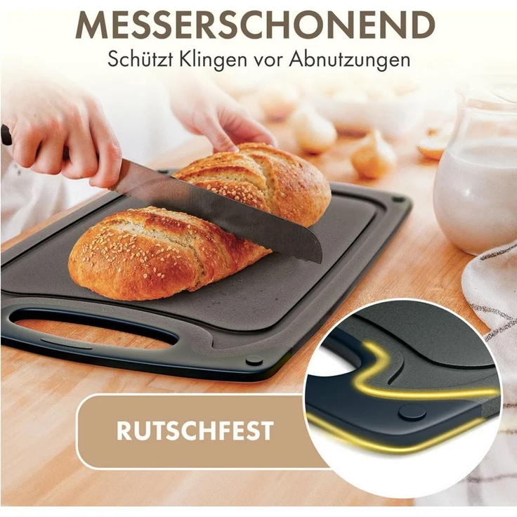 Blumtal Schneidebrett Frühstücksbrettchen Kunststoff, 2er-/3er-Set, verschiedene Größen, (2-St), Brettchen spülmaschinenfest Kunststoff BPA-frei – Bild 3