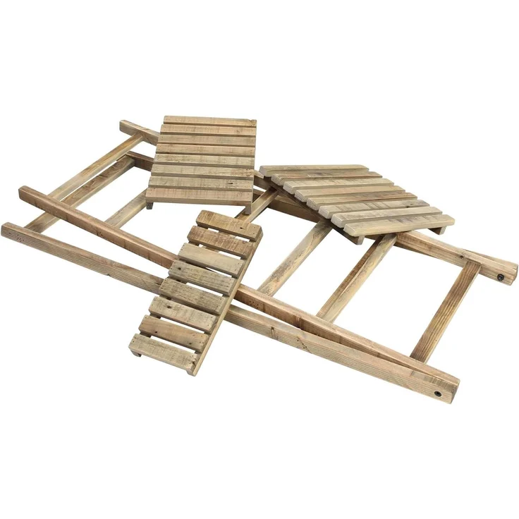 Regal "Recycling-Chic" aus Holz, klappbar, rustikal, 3 Böden, Standregal, Badregal, Blumenregal – Bild 5