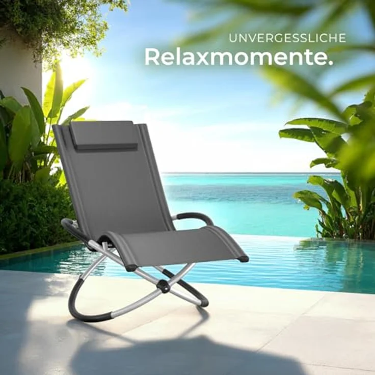 tectake Gartenliege Sonnenliege, 1, 1 St, 1tlg, mit Textilene – Bild 9