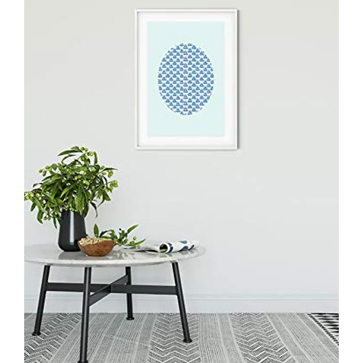Komar Wandbild Shelly Patterns Aqua, Poster 30x40 cm, hochwertiger Kunstdruck ohne Rahmen, seidenmatter Fotodruck, lebendige Farben, Made in Germany – Bild 2
