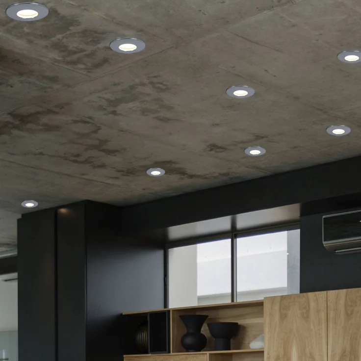 LED Einbauleuchte, rund, chrom, 8,3 cm – Bild 7