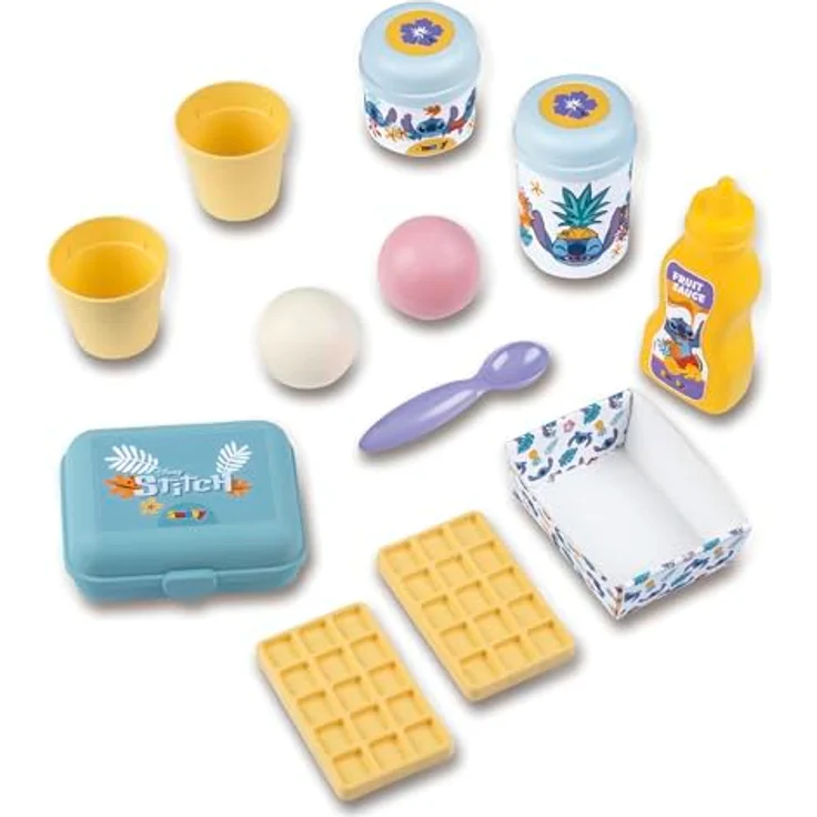 Smoby Stitch Beach Bar, Spielküche mit Eismaschine und Waffeleisen, inkl. Zubehör, bunt – Bild 3