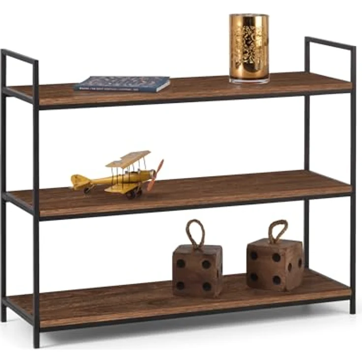 Julian Bowen Niedriges Bücherregal Tribeca, Walnuss, 80 cm – Bild 3