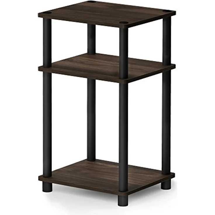Furinno Just Sofatisch, Couchtisch, Beistelltisch, mit 3 Ebenen, Columbia Walnut / Schwarz, 29. 2 (Breite) x 57. 9 (Höhe) x 34 (Tiefe) cm – Bild 9