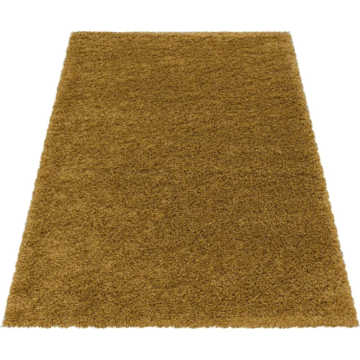 Carpetsale24 Shaggy Hochflor Teppich Wohnzimmer 200x300 (200x290 cm) Goldfarbe - Modern Flauschiger Teppich Extra Weich, Pflegeleicht und Einfarbig - Teppich für Schlafzimmer, Esszimmer und Küche – Bild 2