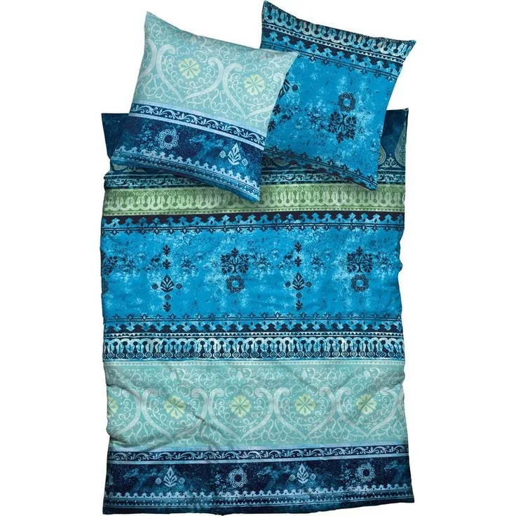 CASATEX Bettwäsche Bettwäsche "Indi", Mako-Satin, 2 teilig, Satin Ornamente