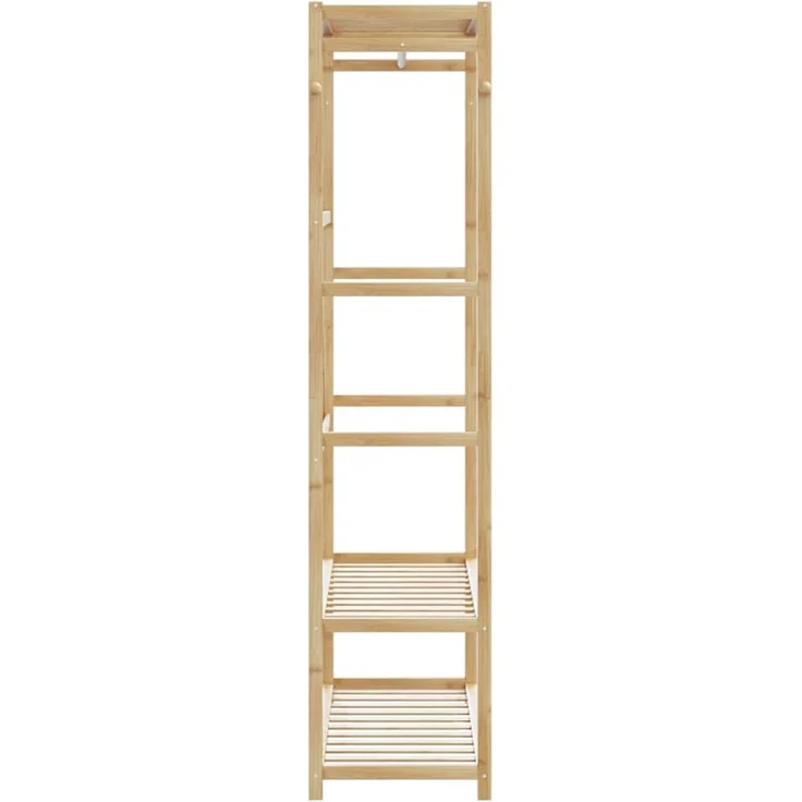 vidaXL Kleiderständer mit Ablagen 110x40x175 cm Bambus 4008924 – Bild 4