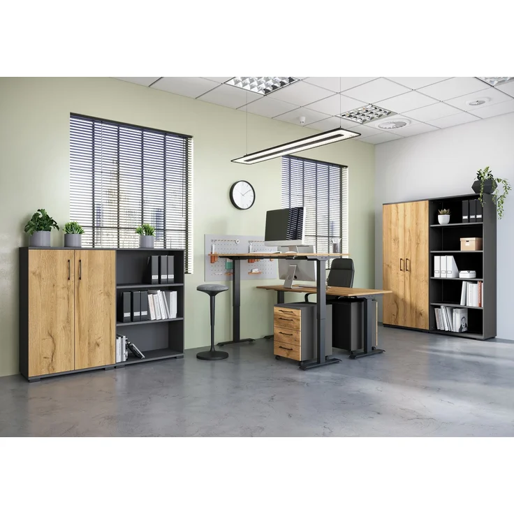 Germania GW-PROFI 3.0 Aktenschrank 4247, Graphit/Grandson-Eiche-Nb, 80 x 123 x 40 cm (BxHxT) – Bild 7