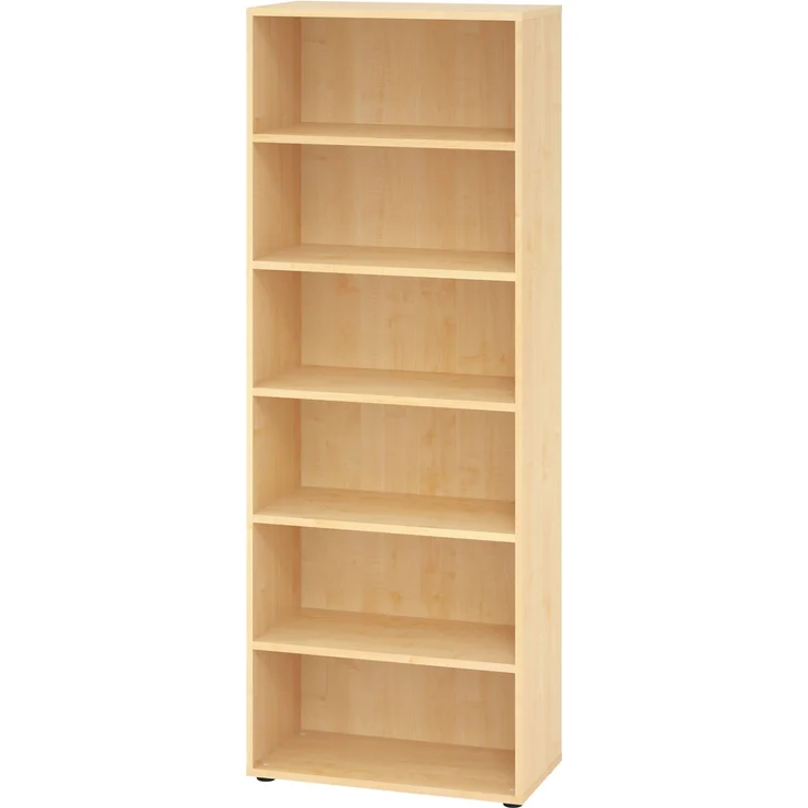 bümö Regal Nussbaum, Standregal aus Holz für 6 Ordnerhöhen - Bücherregal 80 cm breit, Aktenregal für Ordner & Bücher, Büroregal, Holzregal, Ordnerregal, Aufbewahrungsregal, Buchregal, 968RE-N – Bild 10