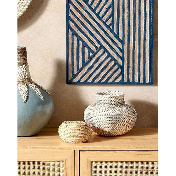 Dekovase ASAHAN 22 cm Rattan Naturfarben – Bild 3