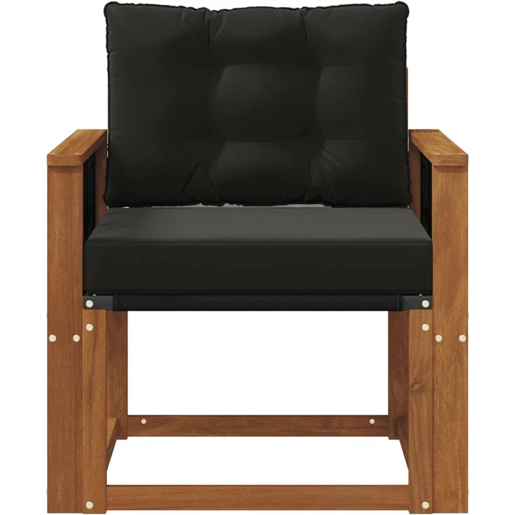 vidaXL 2 Stück Outdoor-Sofagarnitur Massives Akazienholz und Textilene 3436304 – Bild 4